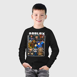 Лонгслив хлопковый детский ROBLOX, цвет: черный — фото 2