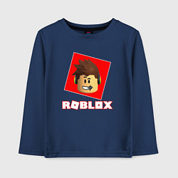 Лонгслив хлопковый детский ROBLOX, цвет: тёмно-синий