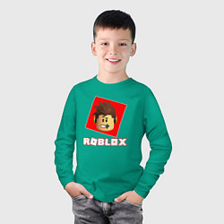 Лонгслив хлопковый детский ROBLOX, цвет: зеленый — фото 2