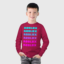 Лонгслив хлопковый детский ROBLOX, цвет: маджента — фото 2