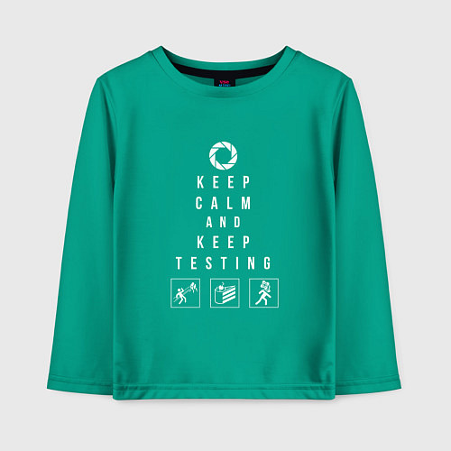Детский лонгслив PORTAL / Зеленый – фото 1