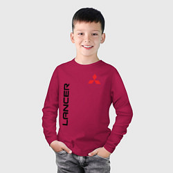 Лонгслив хлопковый детский MITSUBISHI LANCER, цвет: маджента — фото 2