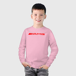 Лонгслив хлопковый детский MERCEDES AMG, цвет: светло-розовый — фото 2