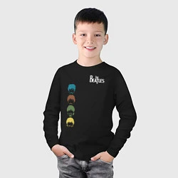 Лонгслив хлопковый детский Beatles, цвет: черный — фото 2