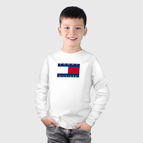 Детский лонгслив TOMMY HILFIGER / Белый – фото 3