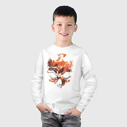Лонгслив хлопковый детский Осенний Взгляд, цвет: белый — фото 2