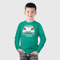 Лонгслив хлопковый детский Honda Civic EG, Osaka Kanjo, цвет: зеленый — фото 2