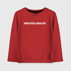 Лонгслив хлопковый детский Nickelback, цвет: красный
