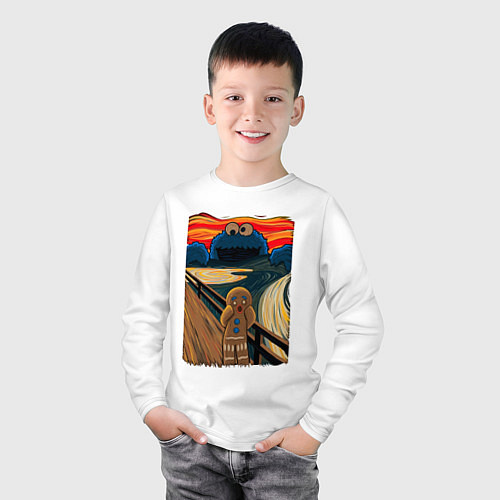 Детский лонгслив КОРЖИК КРИК / Белый – фото 3