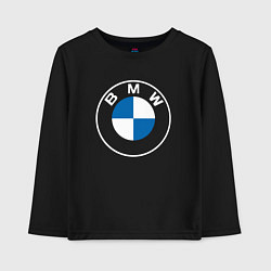 Лонгслив хлопковый детский BMW LOGO 2020, цвет: черный