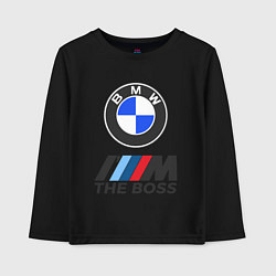 Лонгслив хлопковый детский BMW BOSS, цвет: черный