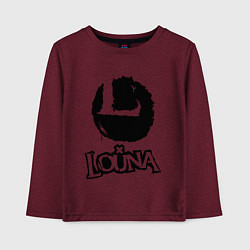 Лонгслив хлопковый детский Louna, цвет: меланж-бордовый