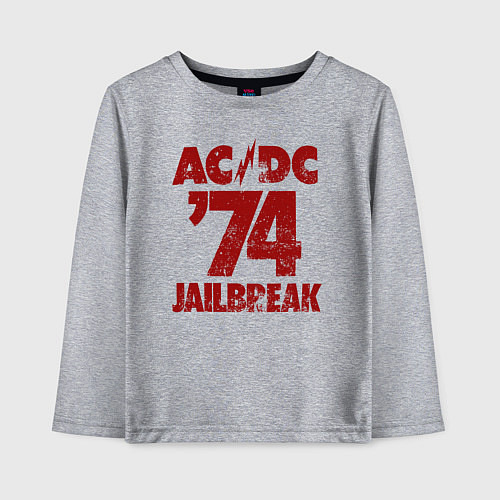 Детский лонгслив ACDC 74 jailbreak / Меланж – фото 1