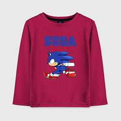 Лонгслив хлопковый детский SEGA, цвет: маджента