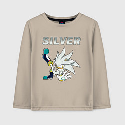Лонгслив хлопковый детский SONIC Silver, цвет: миндальный