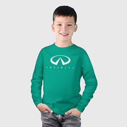 Лонгслив хлопковый детский Infinity, цвет: зеленый — фото 2