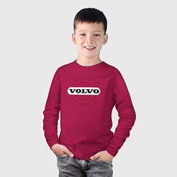 Лонгслив хлопковый детский VOLVO, цвет: маджента — фото 2