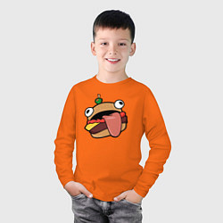 Лонгслив хлопковый детский Fortnite Burger, цвет: оранжевый — фото 2