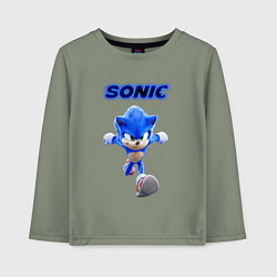 Лонгслив хлопковый детский SONIC, цвет: авокадо
