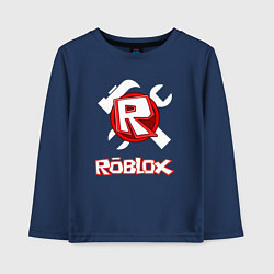 Лонгслив хлопковый детский ROBLOX, цвет: тёмно-синий