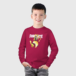 Лонгслив хлопковый детский Fortnite, цвет: маджента — фото 2