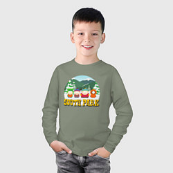 Лонгслив хлопковый детский ЮЖНЫЙ ПАРК, цвет: авокадо — фото 2