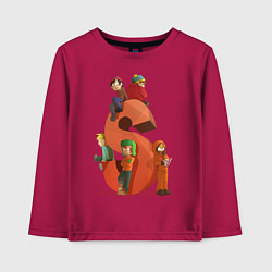 Лонгслив хлопковый детский SOUTH PARK, цвет: маджента