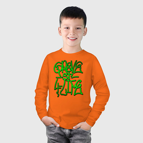 Детский лонгслив GTA Tag GROVE / Оранжевый – фото 3