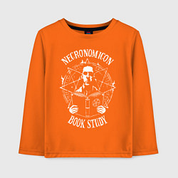 Лонгслив хлопковый детский Лавкрафт, цвет: оранжевый