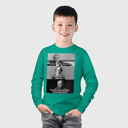 Лонгслив хлопковый детский Хочешь? Земфира, цвет: зеленый — фото 2