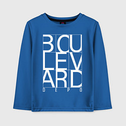 Лонгслив хлопковый детский Бульвар Депо, цвет: синий