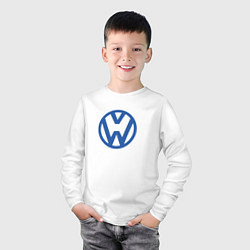 Лонгслив хлопковый детский Volkswagen, цвет: белый — фото 2