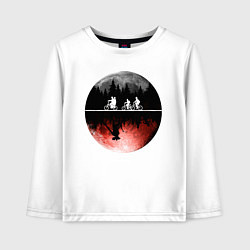 Лонгслив хлопковый детский Очень странные дела, цвет: белый