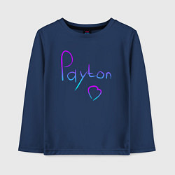 Лонгслив хлопковый детский PAYTON LOVE, цвет: тёмно-синий