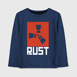 Лонгслив хлопковый детский RUST, цвет: тёмно-синий