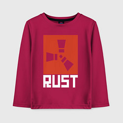 Лонгслив хлопковый детский RUST, цвет: маджента