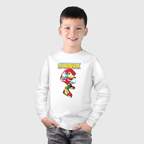 Детский лонгслив Sonic / Белый – фото 3