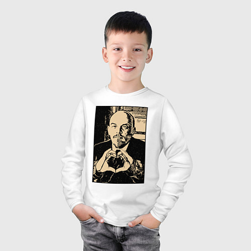 Детский лонгслив Ленин Oko / Белый – фото 3