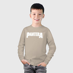 Лонгслив хлопковый детский Pantera, цвет: миндальный — фото 2