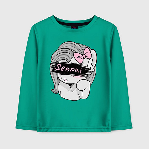 Детский лонгслив Senpai / Зеленый – фото 1