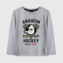 Лонгслив хлопковый детский ANAHEIM DUCKS, цвет: меланж