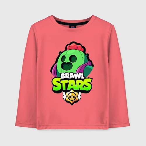 Детский лонгслив BRAWL STARS SPIKE / Коралловый – фото 1