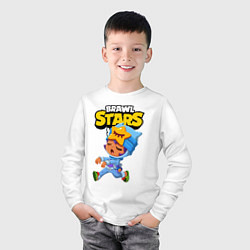 Лонгслив хлопковый детский BRAWL STARS SANDY, цвет: белый — фото 2