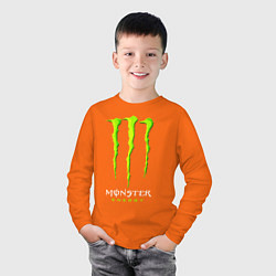 Лонгслив хлопковый детский MONSTER ENERGY, цвет: оранжевый — фото 2