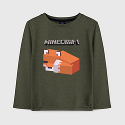 Лонгслив хлопковый детский MINERCRAFT, цвет: меланж-хаки