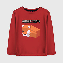 Лонгслив хлопковый детский MINERCRAFT, цвет: красный