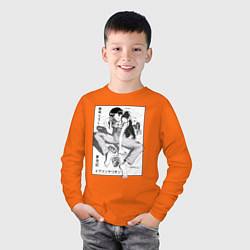 Лонгслив хлопковый детский Мисато Кацураги, цвет: оранжевый — фото 2