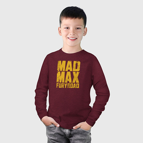 Детский лонгслив Mad Max / Меланж-бордовый – фото 3