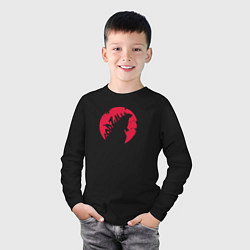 Лонгслив хлопковый детский Godzilla, цвет: черный — фото 2