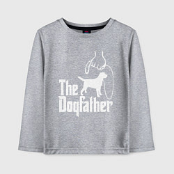 Лонгслив хлопковый детский The Dogfather - пародия, цвет: меланж